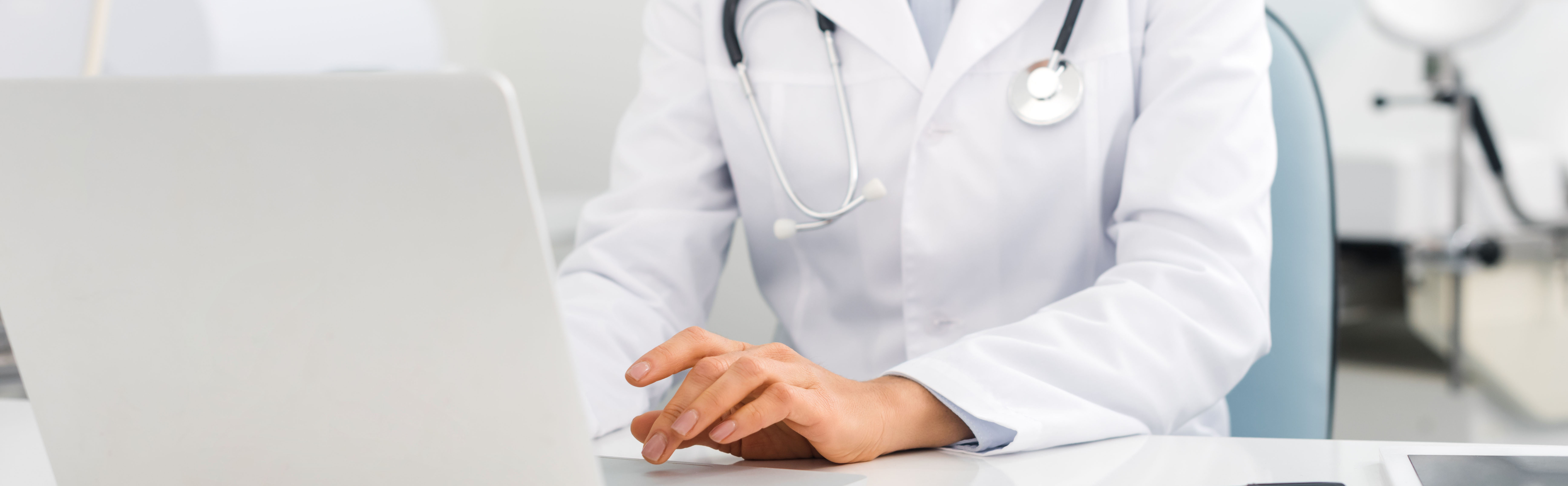 doctor on computer