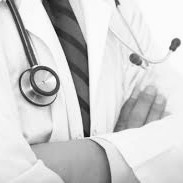 Doctor stethoscope folded armsbw